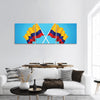 Colombia Flag Panoramic Canvas Wall Art