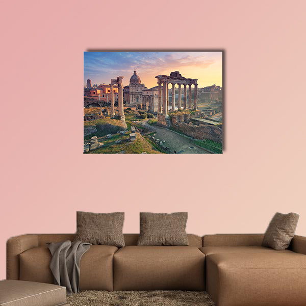 Roman Forum. Image of Roman Forum in Rome multi panel canvas wall art