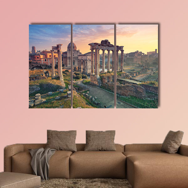 Roman Forum. Image of Roman Forum in Rome multi panel canvas wall art