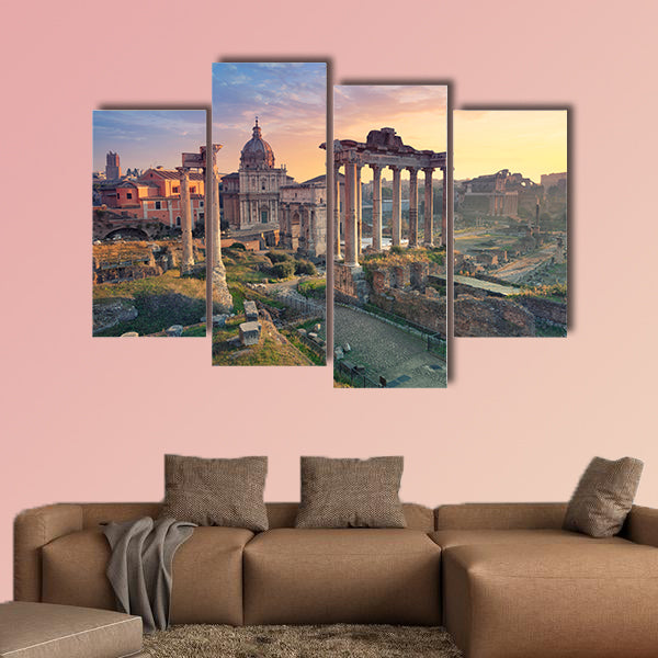Roman Forum. Image of Roman Forum in Rome multi panel canvas wall art