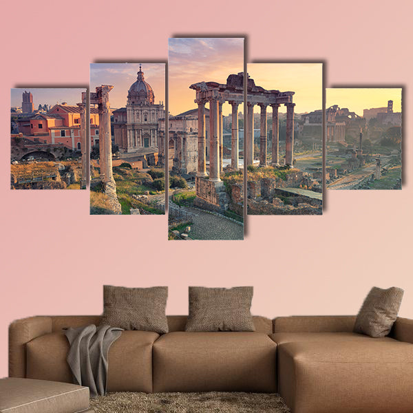 Roman Forum. Image of Roman Forum in Rome multi panel canvas wall art