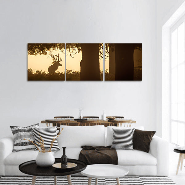 Copy of Red deer stag panoramic canvas wall art.