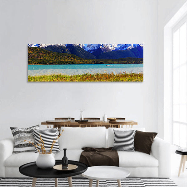 Skagway, Alaska. Chilkat Peninsula, Inlet Sinclair Mountain Panoramic Canvas Wall Art