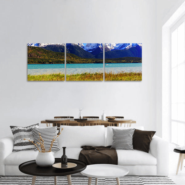 Skagway, Alaska. Chilkat Peninsula, Inlet Sinclair Mountain Panoramic Canvas Wall Art