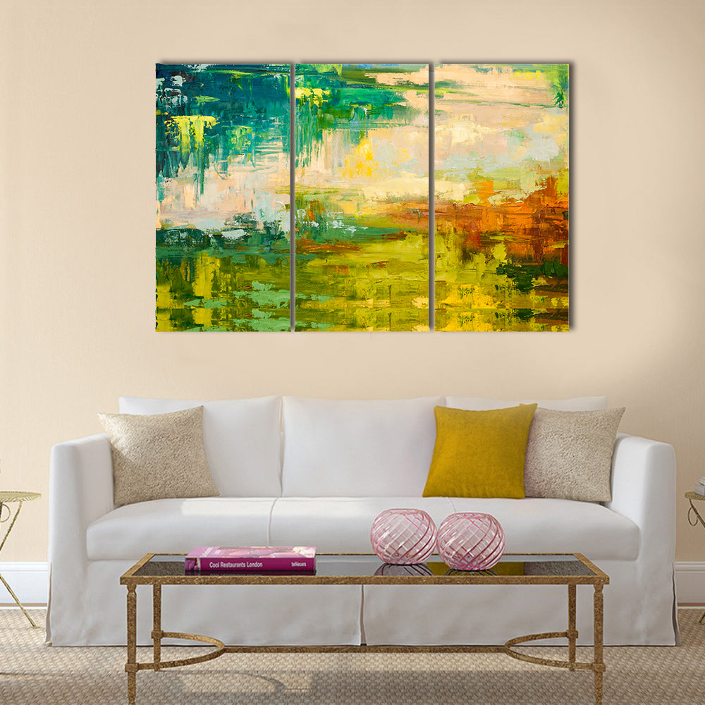 Creative Hand drawn oil painting Multi panel canvas wall art
