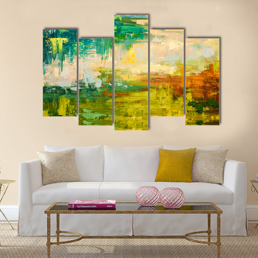 Creative Hand drawn oil painting Multi panel canvas wall art