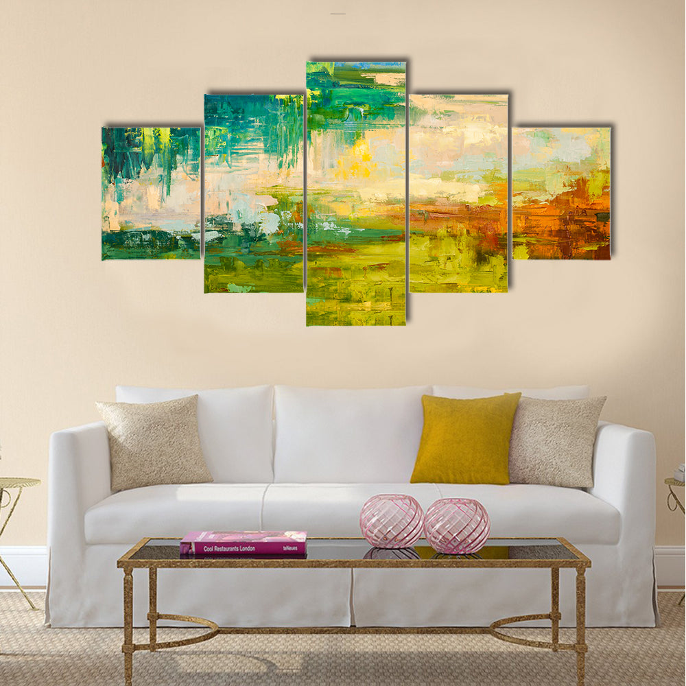 Creative Hand drawn oil painting Multi panel canvas wall art