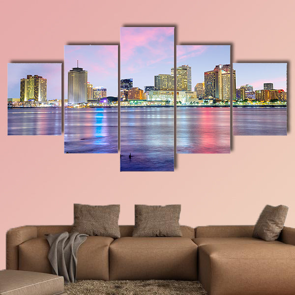 Downtown New Orleans, Louisiana and the Mississippi River wall art