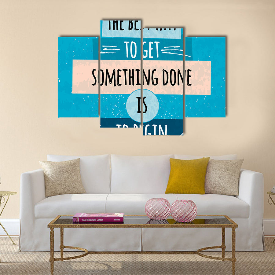 colorful typographic motivational poster Multi Panel Canvas Wall Art