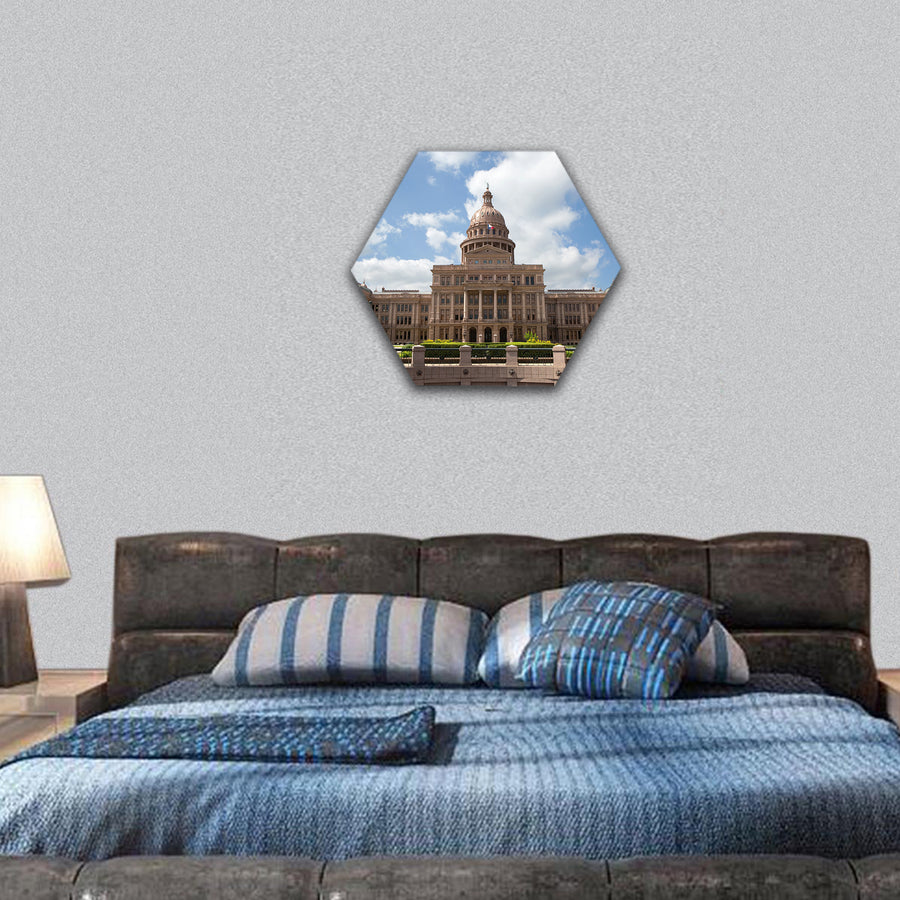 Texas State Capitol building located in Austin, hexagonal canvas wall art