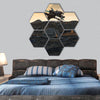 SCIFI UFO concept hexagonal canvas wall art