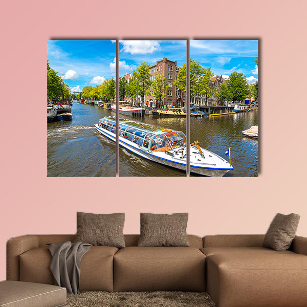 Canals of Amsterdam multi panel canvas wall art
