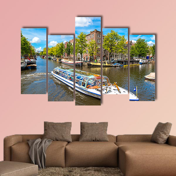 Canals of Amsterdam multi panel canvas wall art
