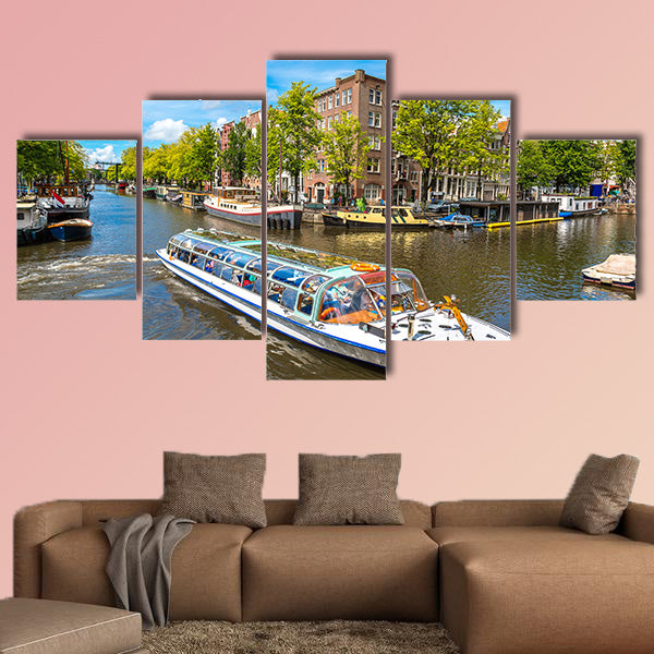 Canals of Amsterdam multi panel canvas wall art