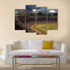 Baseball night game Multi panel canvas wall art