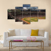 Baseball night game Multi panel canvas wall art