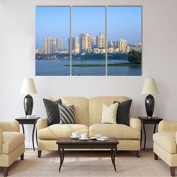 Powai suburb in MUmbai Multi Panel Canvas Wall Art