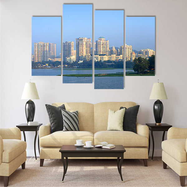 Powai suburb in MUmbai Multi Panel Canvas Wall Art