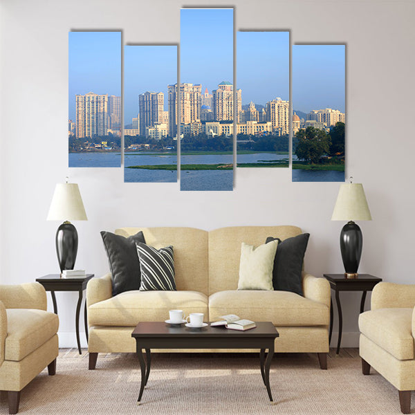 Powai suburb in MUmbai Multi Panel Canvas Wall Art