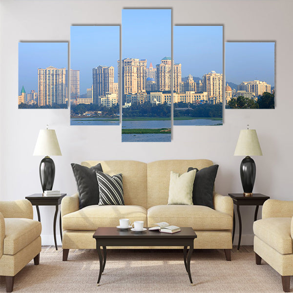 Powai suburb in MUmbai Multi Panel Canvas Wall Art