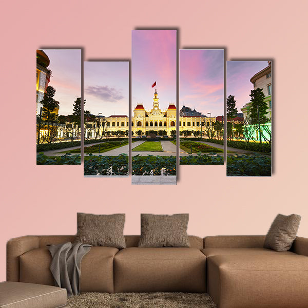Ho Chi Minh City Hall, Ho Chi Minh City, Vietnam multi panel canvas wall art