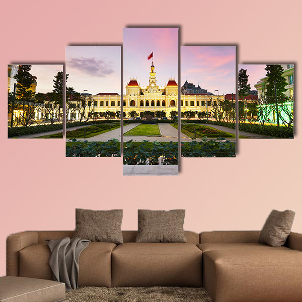 Ho Chi Minh City Hall, Ho Chi Minh City, Vietnam multi panel canvas wall art