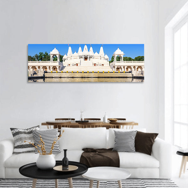 Hindu Temple in Atlanta panoramic canvas wall art.