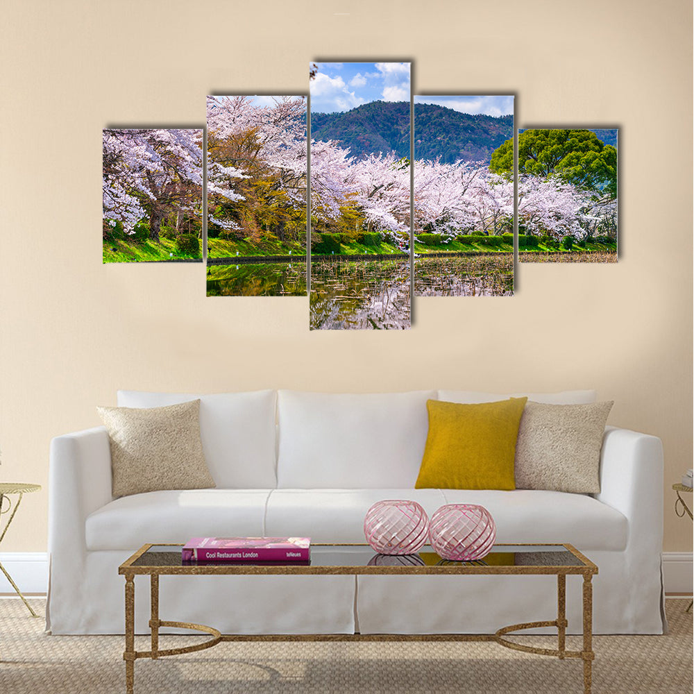 Kyoto, Japan in the Spring at Daikaku-ji Temple's pond, Wall Art