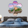 Great Wall of China at the Jinshanling section hexagonal canvas wall art