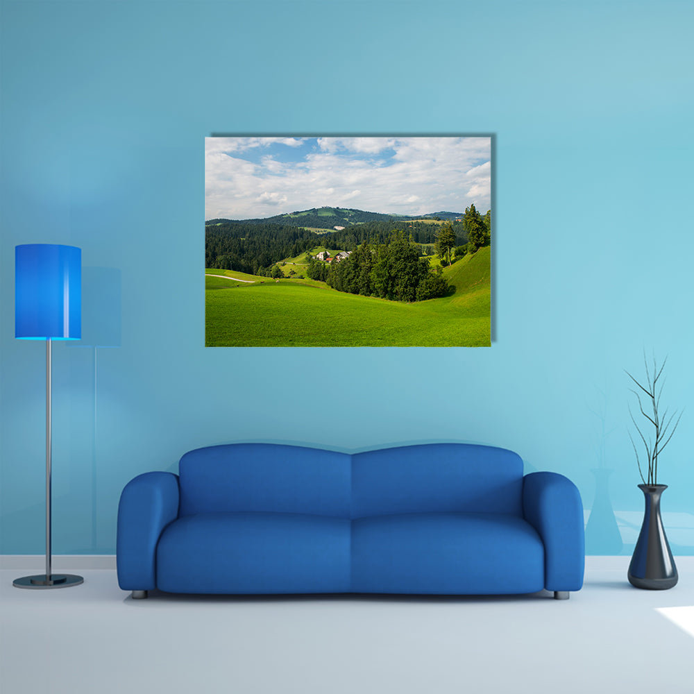 The Rovte village, Slovenia multi panel canvas wall art