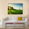 Golf course in the countryside Multi Panel Canvas Wall Art