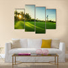 Golf course in the countryside Multi Panel Canvas Wall Art