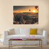 Hot air balloon flying over spectacular Cappadocia, multi panel canvas wall art