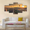 Hot air balloon flying over spectacular Cappadocia, multi panel canvas wall art