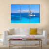 Sailing yacht in the Ionian Sea Greece Multi Panel Canvas Wall Art