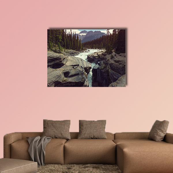 Scenic views of the Athabasca River, Jasper National Park, Alberta, wall art