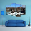 Lanzarote, Spain, tourists in lookouts watching multi panel canvas wall art