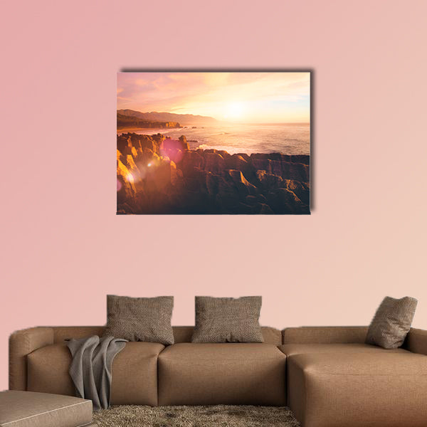 Coastline Punakaiki New Zealand Destination Concept Multi panel canvas wall art