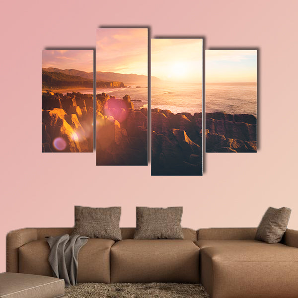 Coastline Punakaiki New Zealand Destination Concept Multi panel canvas wall art