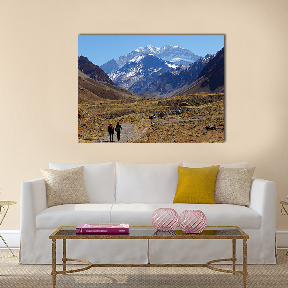 Aconcagua, the highest mountain in the Americas at 6,960 meters multi panel canvas wall art