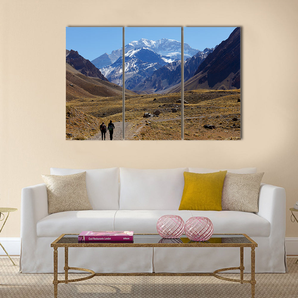 Aconcagua, the highest mountain in the Americas at 6,960 meters multi panel canvas wall art