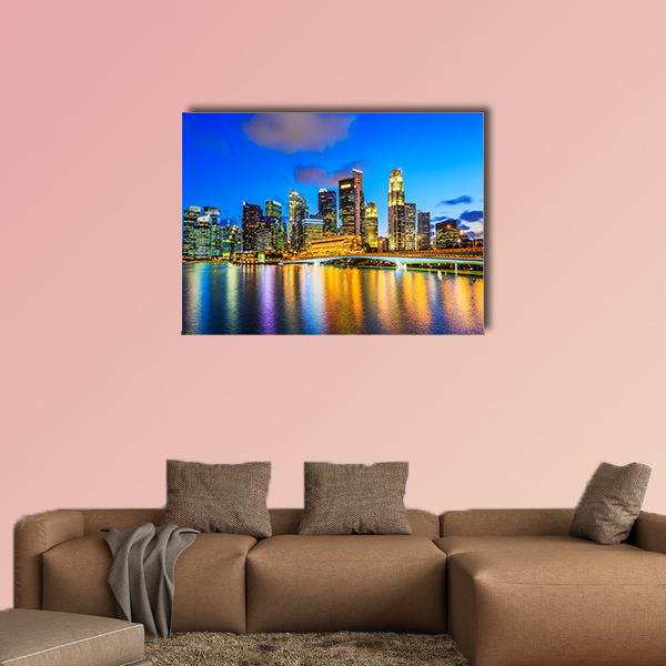Singapore City, Singapore, Marina Bay multi panel canvas wall art