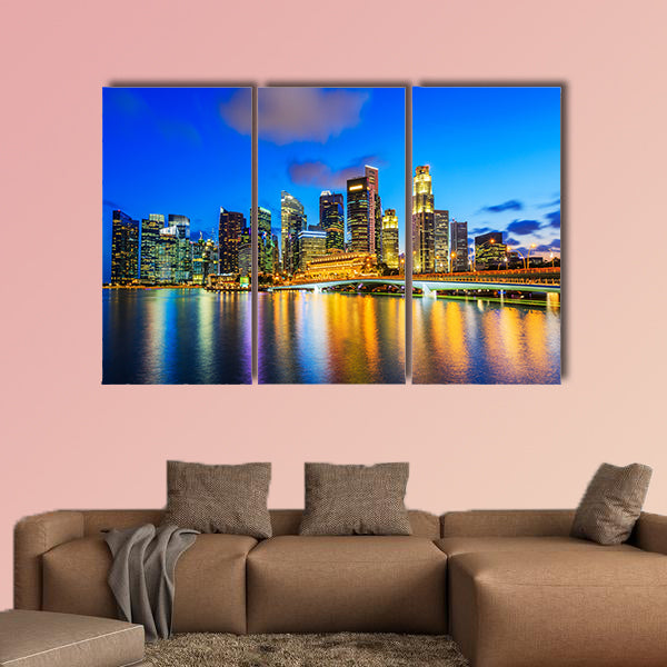 Singapore City, Singapore, Marina Bay multi panel canvas wall art
