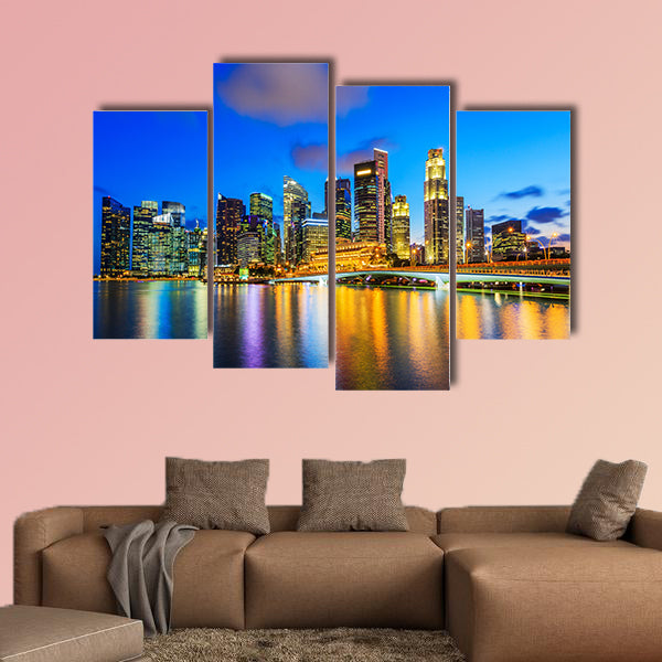 Singapore City, Singapore, Marina Bay multi panel canvas wall art