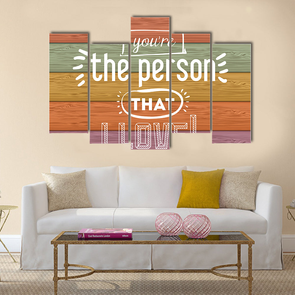 love card design Multi Panel Canvas Wall Art