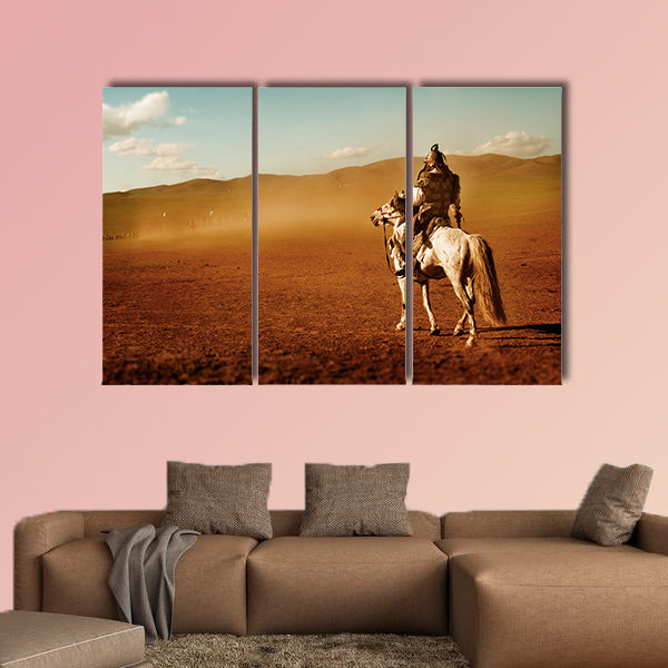 Lone Man Staring At the Crowd of Soldiers Army Concept wall art