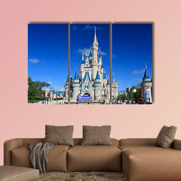 Cinderella Castle, Disney World Magic Kingdom, Orlando Multi panel canvas wall art
