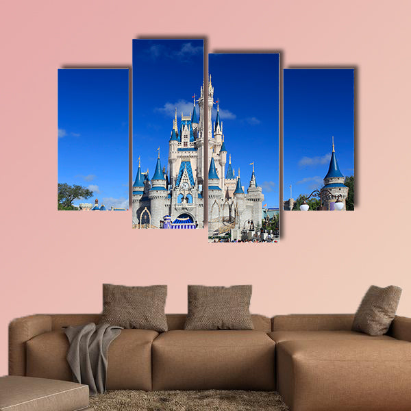Cinderella Castle, Disney World Magic Kingdom, Orlando Multi panel canvas wall art