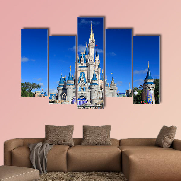 Cinderella Castle, Disney World Magic Kingdom, Orlando Multi panel canvas wall art
