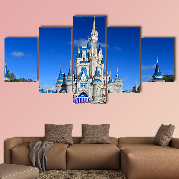 Cinderella Castle, Disney World Magic Kingdom, Orlando Multi panel canvas wall art